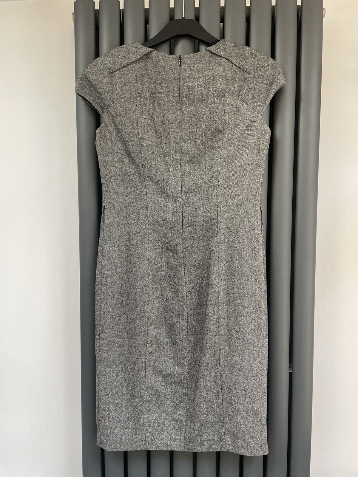 Zara basic grey wool blend beautiful shift dress … - image 4