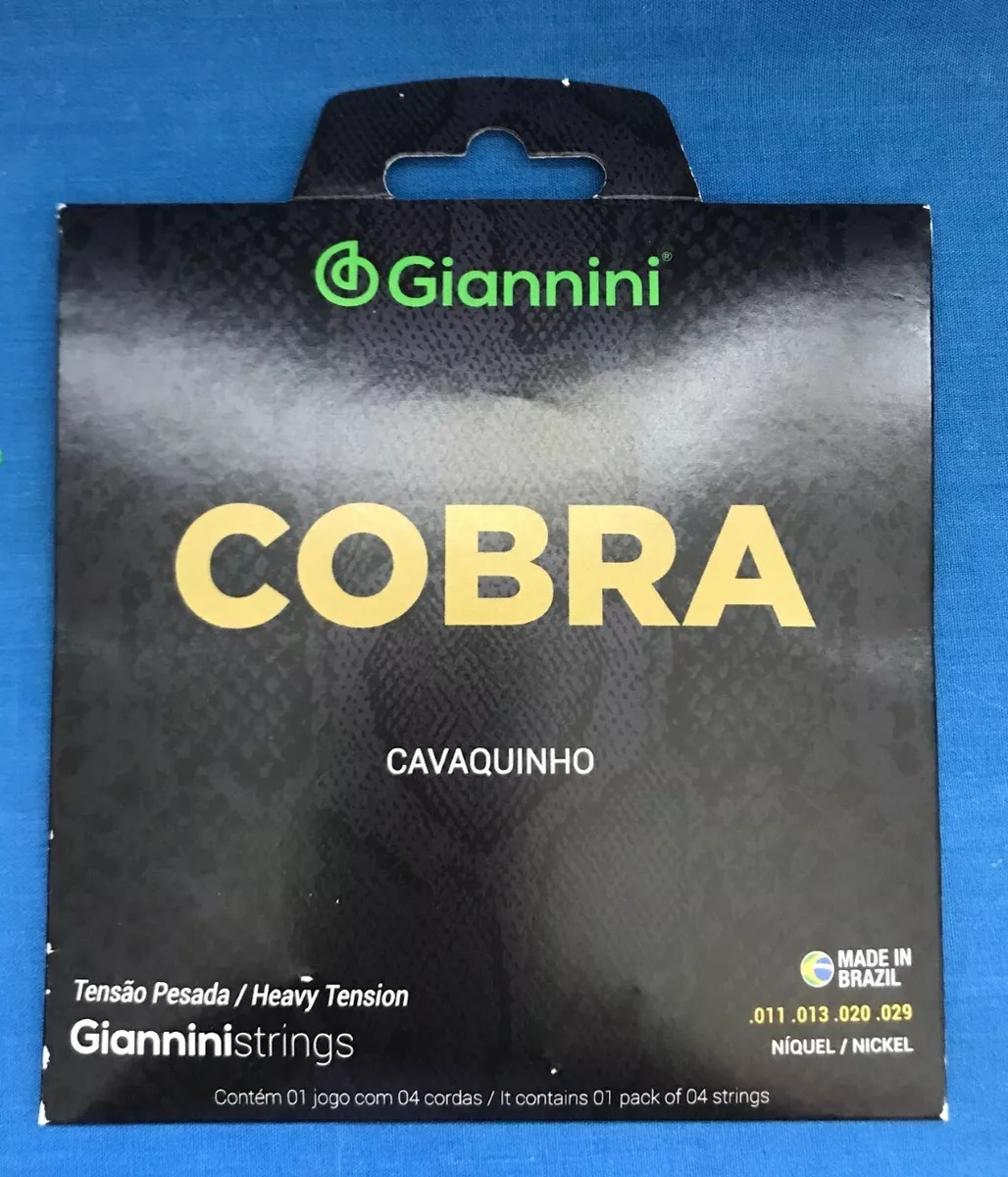 GIANNINI SET OF 4 CAVAQUINHO STRINGS HEAVY TENSION NICKEL MADE IN BRAZIL  COBRA