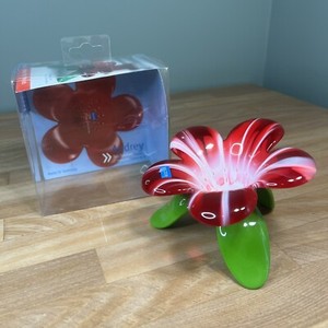 Vtg KOZIOL Audrey Flower Tea Strainer Filter & Stand Infuser Whimsical Germany