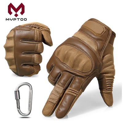 Touch Screen Motorcycle Leather Full Finger Gloves Motorbike Bikes Moto ATV Mens