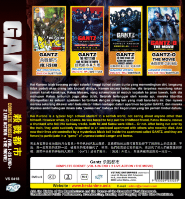 DVD ANIME GANTZ Complete Vol.1-26 End +2 Live Action + The Movie