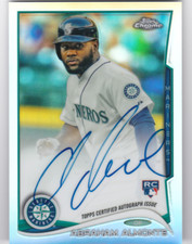 2014 Topps Chrome Rookie Autographs #12 Abraham Almonte Auto - NM