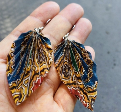 Artisan pretty paper craft earrings