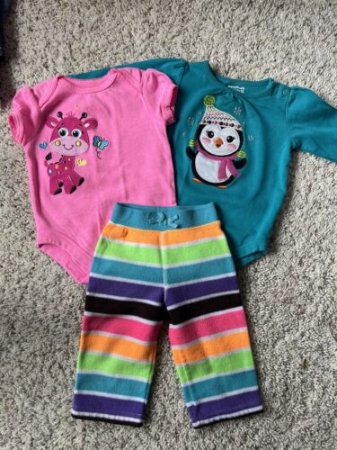Baby Girls 3pc Mixed Brands Lot 3-9 Months EUC - Picture 1 of 14