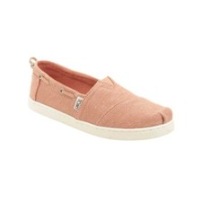Toms Youth Deconstructed Alpargata Slip-on Bloom Metallic Jute Pink SZ 5.5