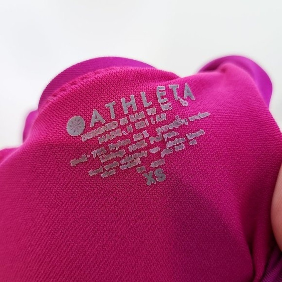 ATHLETA Swim Top Womens Extra Small Pink Adriata Fushia Bikini Top