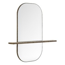 Solstice Large Oval Mirror in Walnut