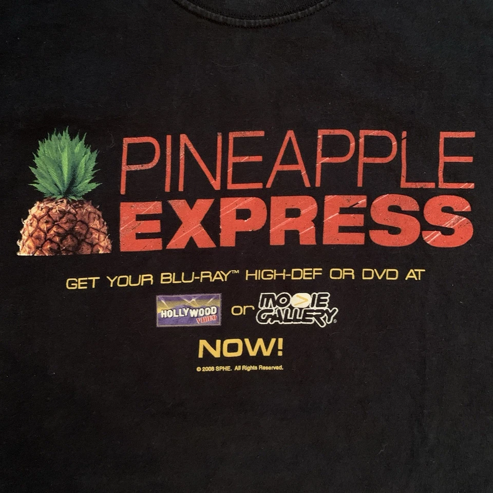 Camiseta De Colección Pineapple Express Galería de Películas Promoción Película Logo Malezas Comedia Camiseta XL Foto 4 de 4