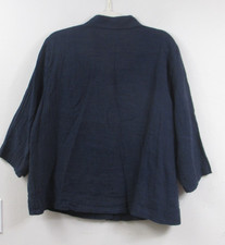 Camicia Eileen Fisher Blu Seta Donna Taglia S – Colletto Classico, Bottoni Frontali