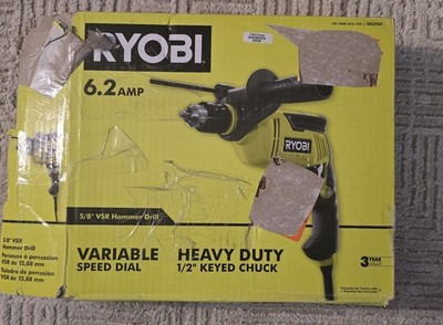 RYOBI D620H 5/8 in. Variable Speed Corded Reversible Hammer Drill   Heavy Duty