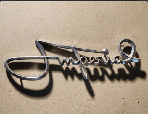 1957-60 Imperial Fender Script Emblem Chrysler Crown Limousine 392 Hemi ...