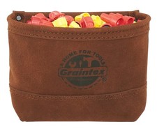 SS1190 Nails/Screws Pouch with Clip Suede Leather for Constructors, Electrici...
