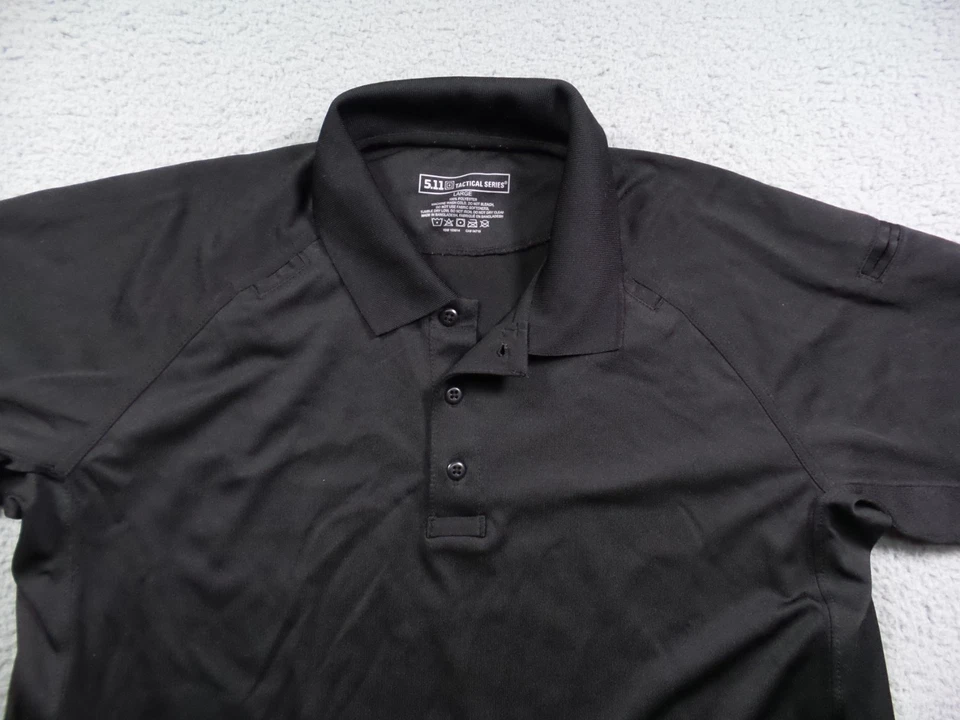 5.11 Tactical Series Shirt Mens Size Large Black Performance Short Sleeve Polo - Image 3 of 4