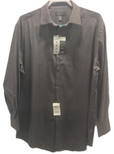 Alfani Mens Dress Shirt 16-16.5 32/33 Gray Long Sleeve Regular Fit NWT