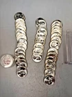 1957P WASHINGTON QUARTER 90% SILVER CH. BU BRILL UNC 40 COIN ROLL TYPE B REVERSE