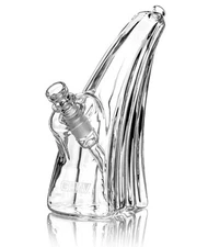 GRAV® 6.5" Wave Glass Water Pipe, Small Adaptable MEGA HITS, Travel Bong Pipe,