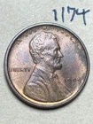 1909-VDB LINCOLN WHEAT CENT, VERY HIGH GRADE AU, Almost Uncirculated #1174