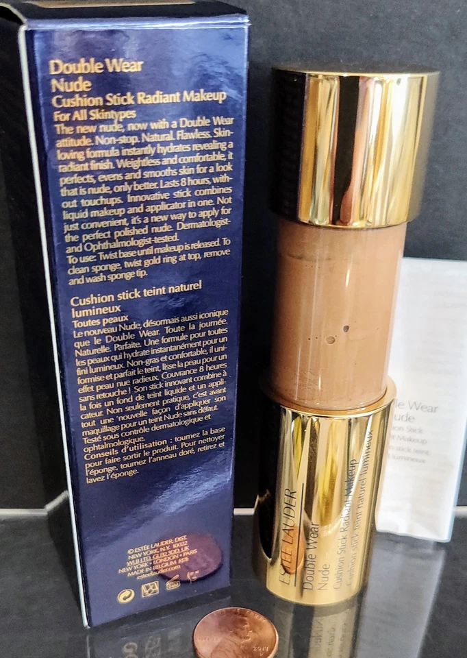 FUNDACIÓN DE MAQUILLAJE ESTEE LAUDER DOBLE USO DESNUDO COJÍN STICK *Nuevo* 2C3 FRESCO Foto 2 de 3