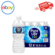Pure Life Purified Water 16.9 fl oz Bottles, 12 Pack   Crisp Mineral-Enhanced