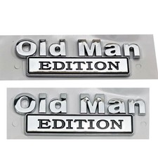 2pcs Old Man Edition Emblem 3d Badge Fit For Universal Car Chrome New