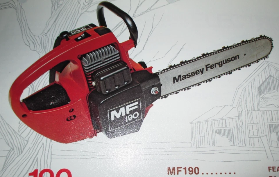 Massey Ferguson MF 190 190A 370 370A 370AR 120E 140E Chain Saw Sales Brochure - Image 2 of 3