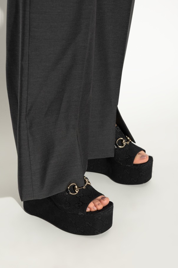 Gucci - Women - Wedge Sandals - Black thumbnail 2