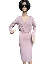 Asos Dusty Pink Long Sleeve Midi Dress, 4
