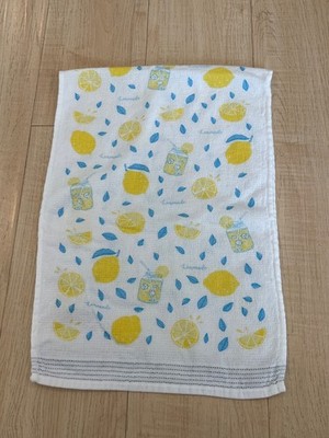 Kontex Imabari Japan Tenugui Cotton Gauze Face Towel - Lemonade Design 35x12inch