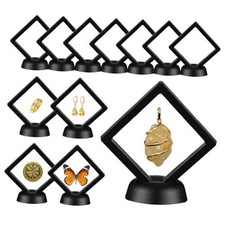 3D Floating Display Case 2.7in Black, Clear Film 2.7 2.7 0.8 inches 12Pcs