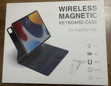 Wireless Magnetic Keyboard Case For iPad Pro 12.9" Backlit-track pad-rotate