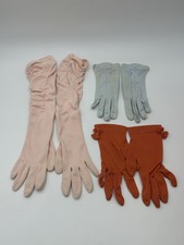 Evening Dress Gloves Lot Womens One Size Multicolor Opera Short Bow 3 Pairs