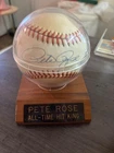 Pete Rose Autographed Baseball With Certificate Of Authenticity