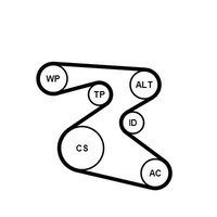 Continental Ctam Wasserpumpe + Keilrippenriemensatz 6PK1873WP1 FüR Seat Skoda