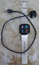 FITBIT- VERSA LITE Edition SMARTWATCH Silver with Silicone Band 2019