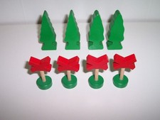 BRIO Wooden Train Tall Tree Set 33623 4 Trees 4 Crossing Signs Lot
