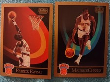 Lot 13, 1990 Skybox NBA Patrick Ewing #187 & Cheeks, Oakley,Ed & Gerald Wilkins