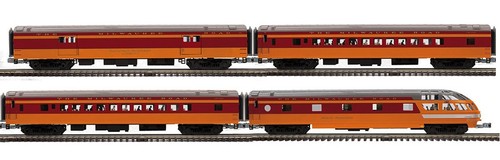 JUEGO DE PASAJEROS ATLAS O MILWAUKEE ROAD 4 VAGONES AERODINÁMICOS 3001955 3 RIELES | Condition: New