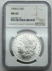 1904-O Morgan Silver Dollar, NGC MS65, New Orleans Mint, Gem BU, No Reserve.