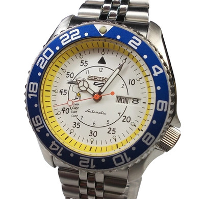 Seiko Herren Automatikuhr modifiziert SNOOPY 21J Scuba Divers 200M ca.November 1997