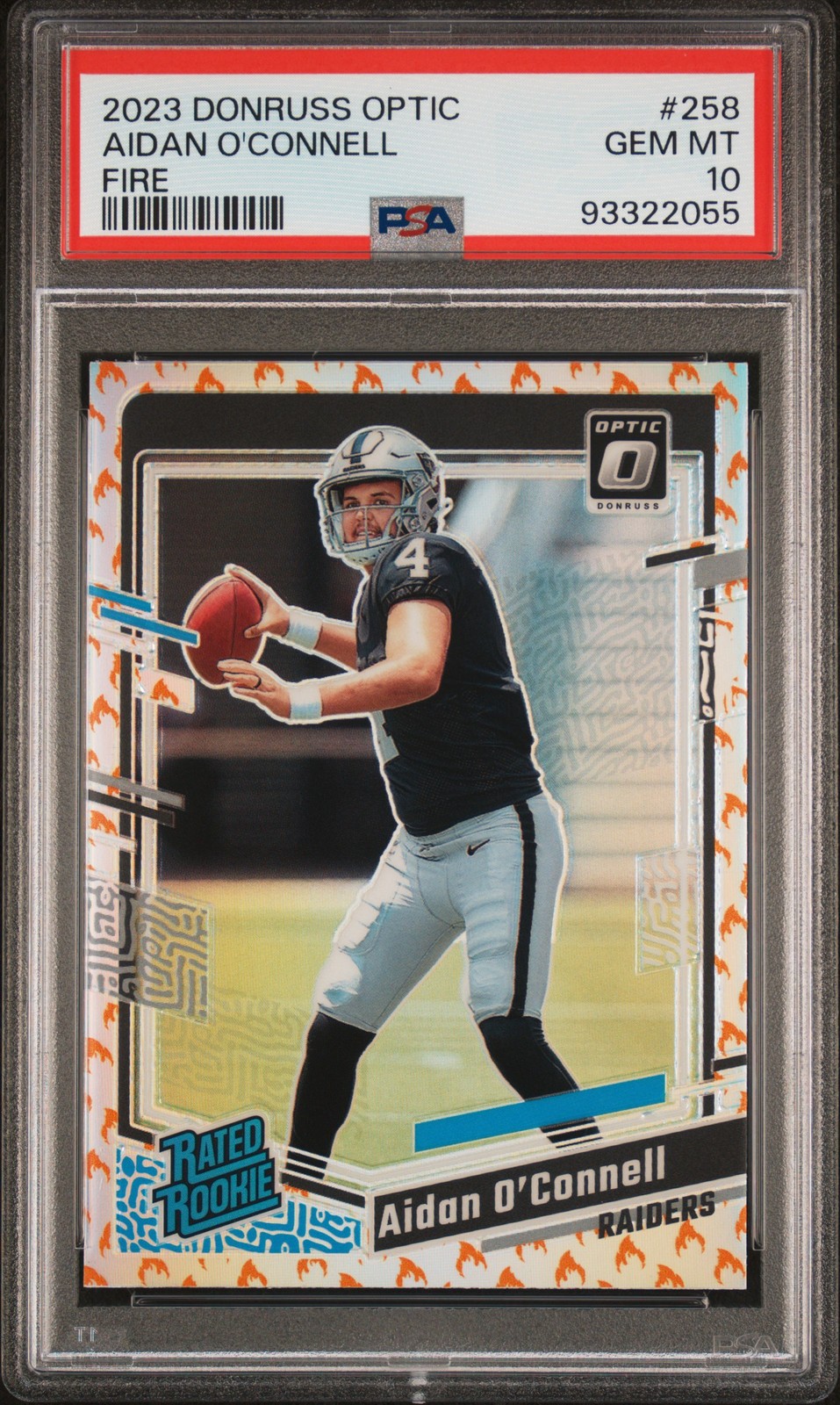 2023 PANINI DONRUSS OPTIC FIRE #258 AIDAN O'CONNELL PSA 10