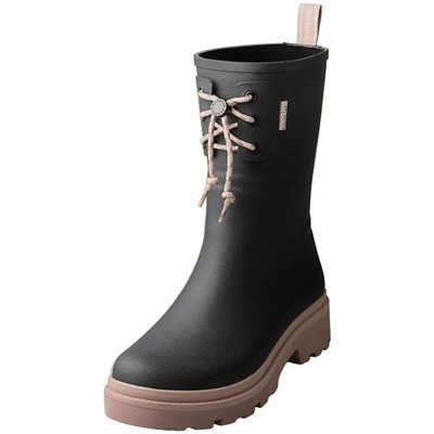 Barbour Womens DEVLIN Gummistiefel Dusky Grey Gardenia Pink - 39 EU