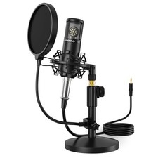 Condenser Microphone with 25mm Large Diaphragm, Professional Cardioid Studio Con