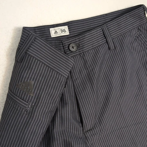 Adidas Pantaloncini Golf Uomo 32 Nero Righe Chino 11" Plaid Performance
