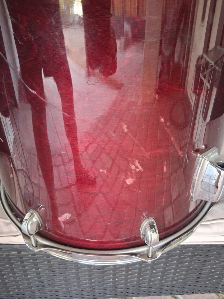 Red 16 x 16 floor tom Premier No Legs - Image 4 of 4