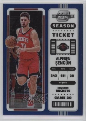 2022-23 Panini Contenders Optic Season Ticket Blue Prizm /99 Alperen Sengun 0qc1