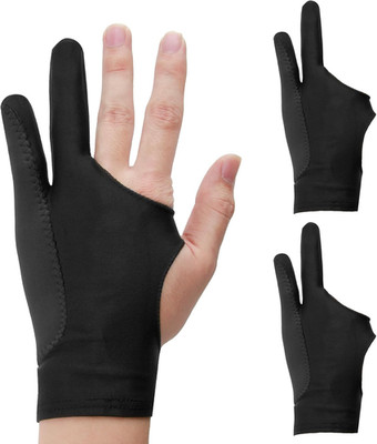 2 PCS Künstler Zeichenhandschuh, 3 Lagen 2 Finger Digitale Drawing Glove, für Re