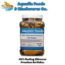 40 Silkworm Premium Koi Flakes for Koi, Pond Fish  Tropical Fish. AF JAR