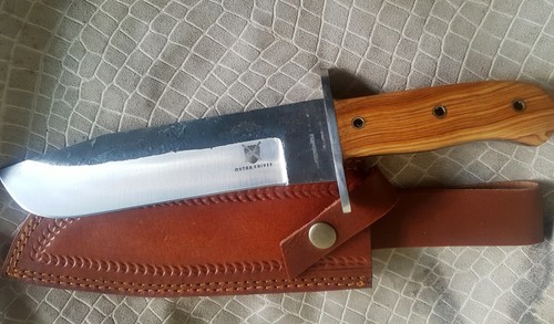 OSTRA 1095 HIGH CARBON STEEL HANDMADE BUSH CRAFT HUNTING BOWIE KNIFE WITH WOOD(O - Picture 3 of 5