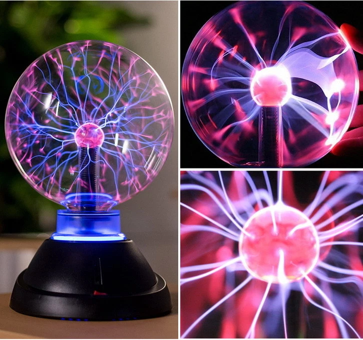 8" Tesla Plasma Sphere Bluetooth Speaker Light Lamp for Holiday Party Bar Decor - Image 4 of 4