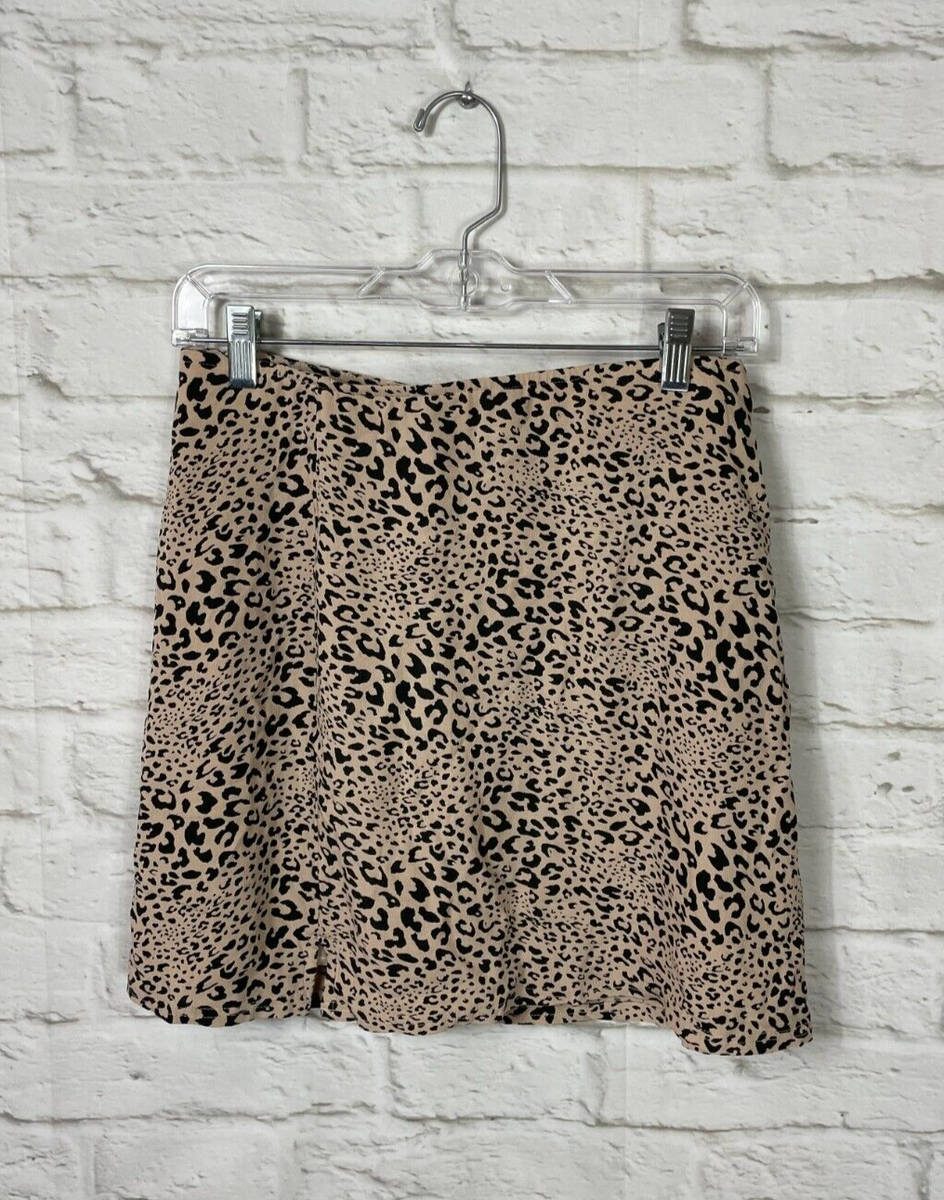 Eagle Outfitters American Eagle Leopard Wrap Skirt American Eagle